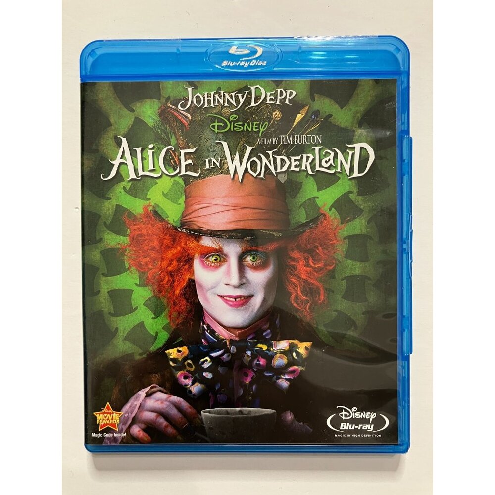 Alice In Wonderland Blu-Ray Disc Disney Tim Burton Johnny Depp